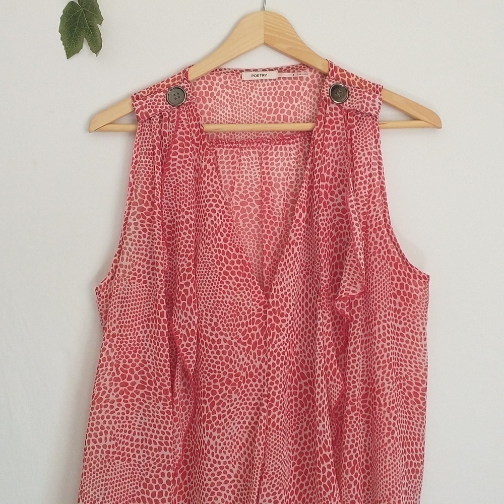 Poetry Fairycore Cottagecore 90's Blouse Tank Top Size Small - Picture 4 of 9